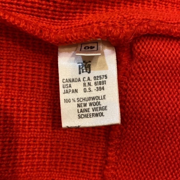 ESCADA 100% wool poncho cardigan in orange size 40 - Picture 6 of 10